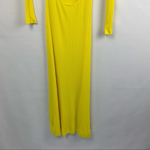 NWT Dodo Bar Or Sara Long Sleeve Open Back Knit Maxi Dress Yellow - Picture 8 of 12